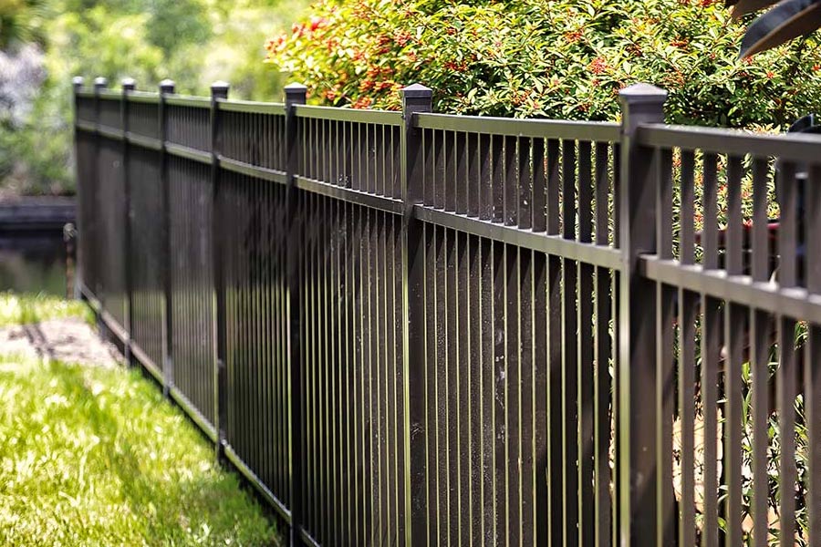 metal fence close up